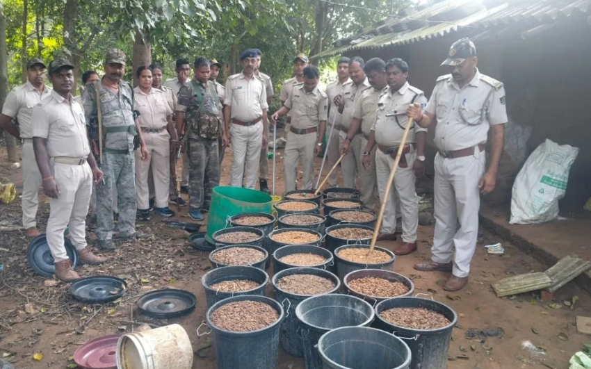 जावा महुआ और शराब नष्ट