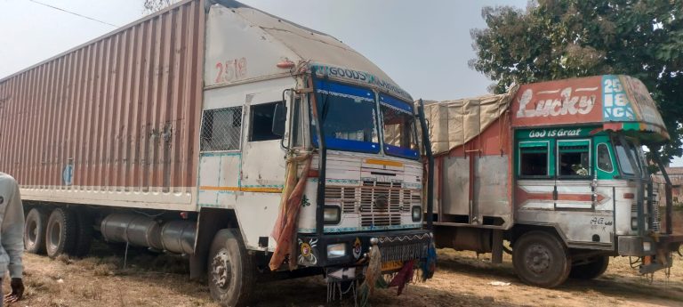 भैंस लदे दो कंटेनर पकड़े