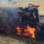 ट्रक में आग लगी