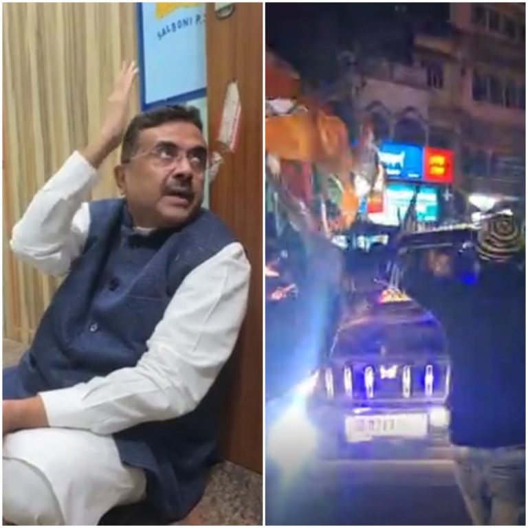 पश्चिम बंगाल के चंद्रकोणा में शुभेंदु अधिकारी के काफिले पर हमला 01