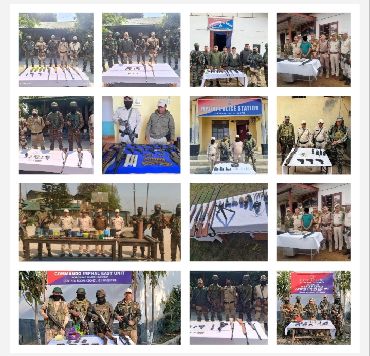 मात्रा में हथियार-गोला-बारूद बरामद