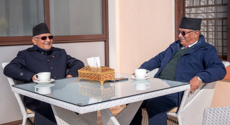 PM_of_Nepal(KP Sharma Oli) with Puspakam Dahal (Prachanda)