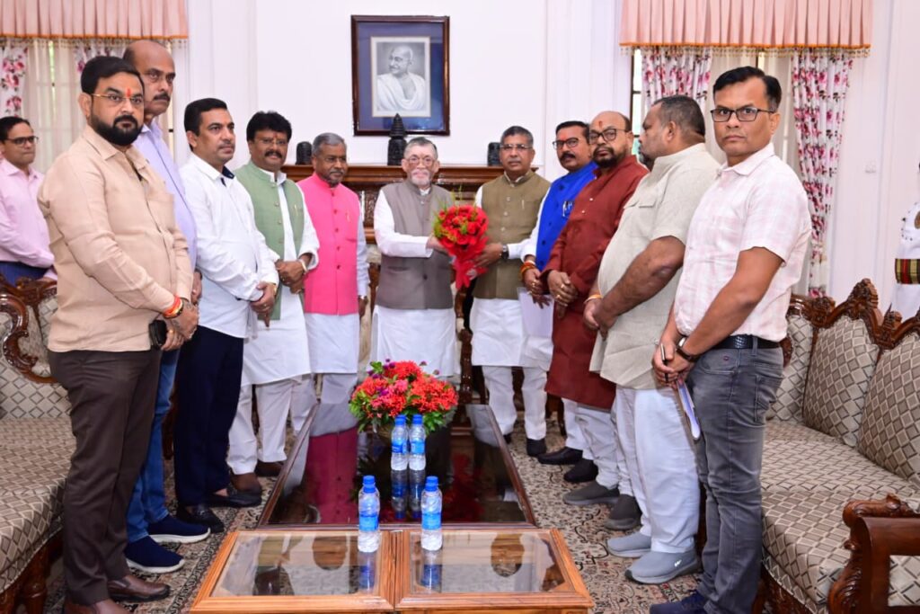 भाजपा प्रतिनिधिमंडल ने राज्यपाल से की मुलाकात