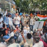 एबीवीपी कार्यकर्ताओं पर लाठीचार्ज