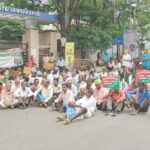 झारखंड आंदोलनकारियों का धरना