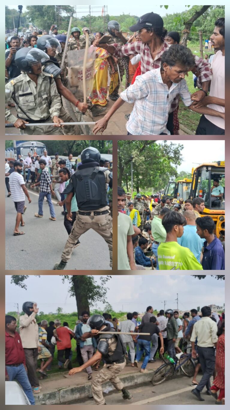 पथराव और लाठीचार्ज